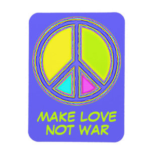 With Colors Filled PEACE Sign 1 Magnet