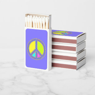 With Colors Filled PEACE Sign 1 Matchboxes