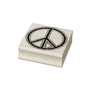 With Colors Filled Peace Sign 1 Rubber Stamp by EDDArtSHOP at Zazzle