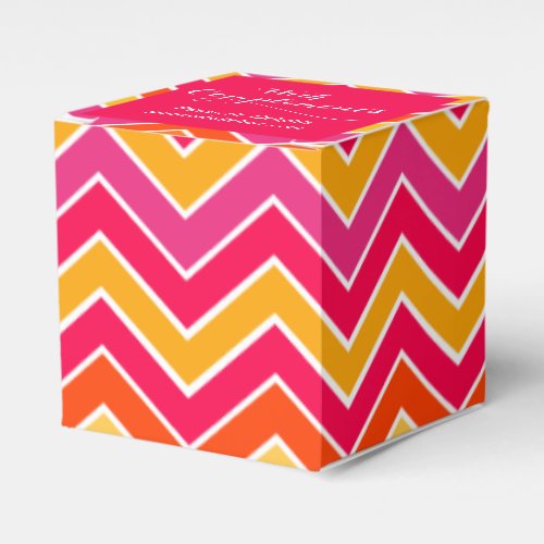 With compliments chevron red sample gift box