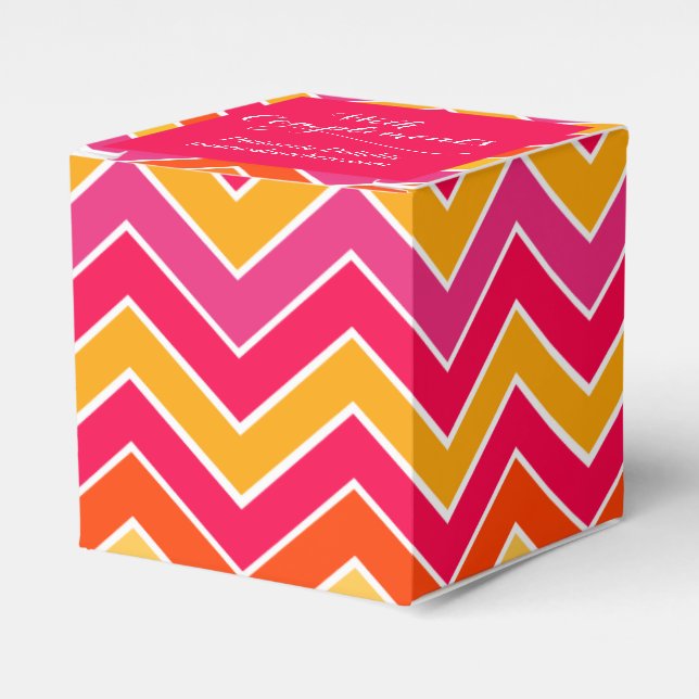 With compliments chevron red sample gift box (Front Side)