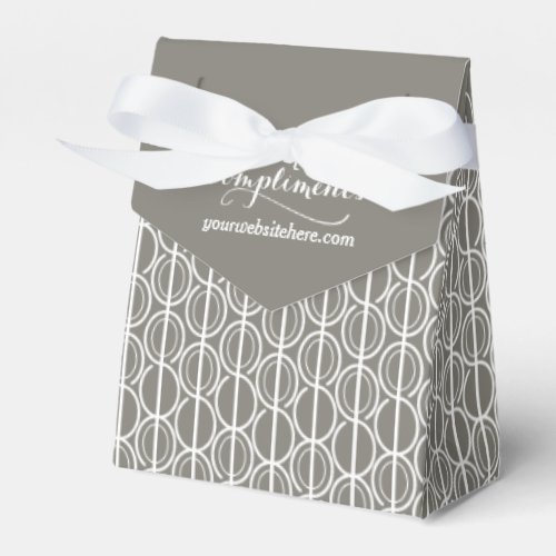 With compliments company grey sample gift box