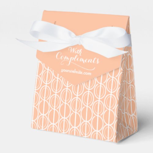 With compliments company peach sample gift box