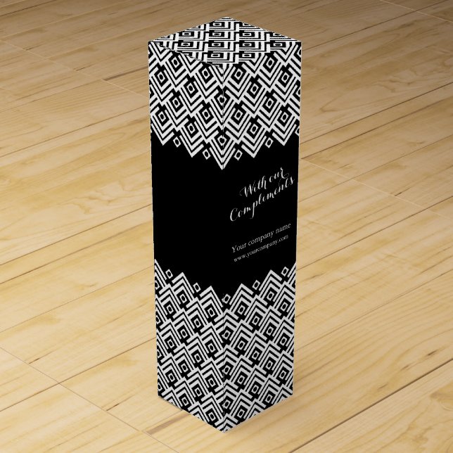 With Compliments promotional corporate wine box (Back)