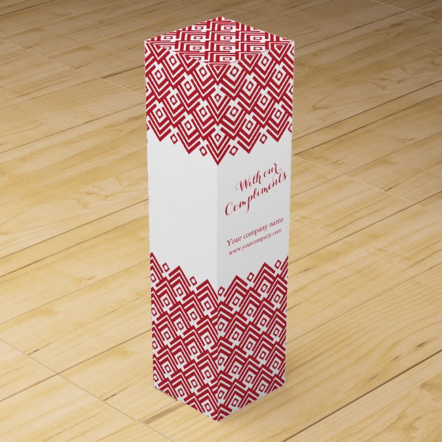 With Compliments promotional corporate wine box (Front)