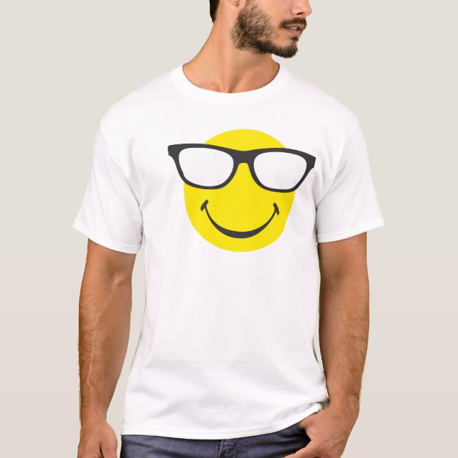 with cool glasses T-Shirt (Front)