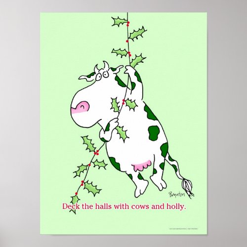 WITH COWS AND HOLLY poster by Sandra Boynton