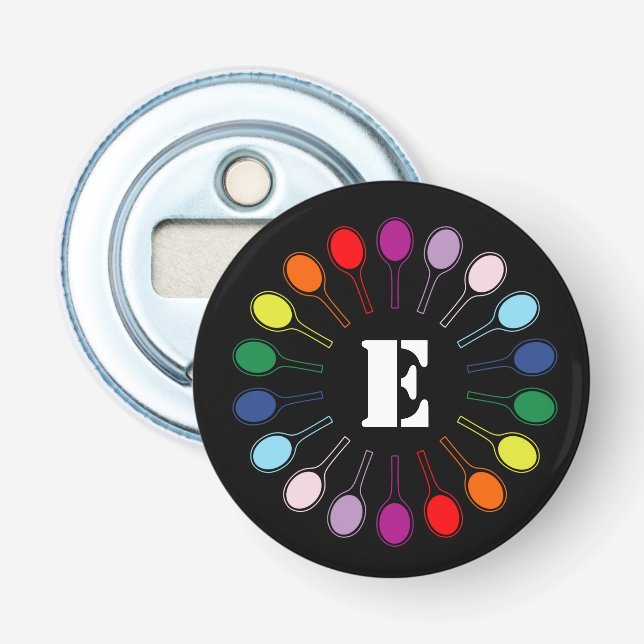 With custom monogram Tennis rackets Bottle Opener (Front)