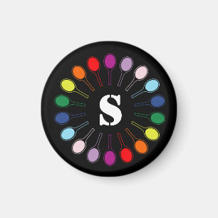 With custom monogram Tennis rackets Magnet