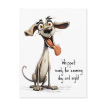 With custom text, 🐶crazy 🤪 whippet