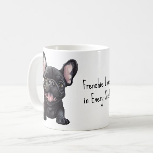 With custom text Frenchie puppy Coffee Mug