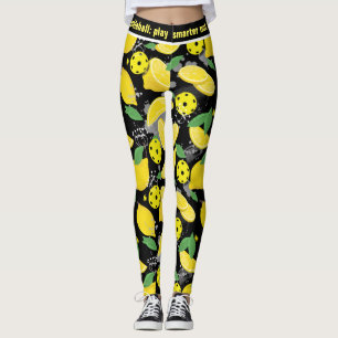 🍋With custom text🍋  lemon pickleball Leggings