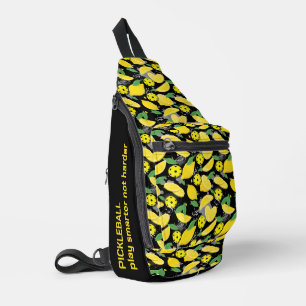 🍋With custom text🍋 lemon pickleball Sling Bag