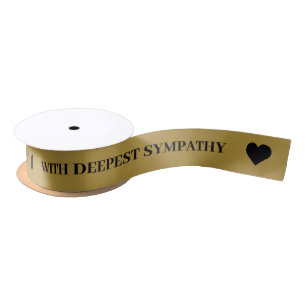 With Deepest Sympathy Antique Gold Ribbon