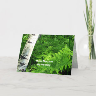 With Deepest Sympathy, Aspen with Ferns Greeting Card