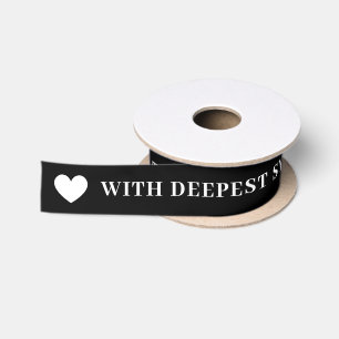 With Deepest Sympathy Black Ribbon
