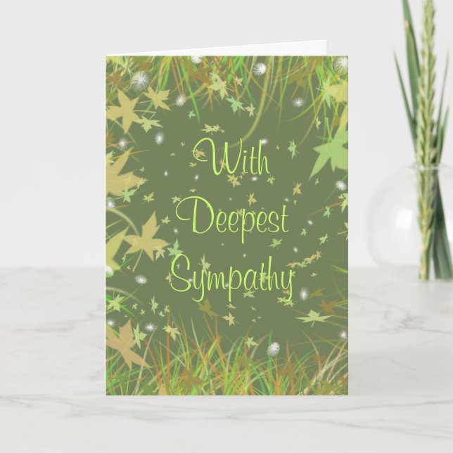 With Deepest Sympathy - Customized Card (Front)