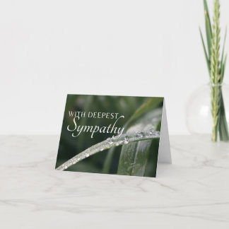 With Deepest Sympathy Dewdrop Photo Verse Card