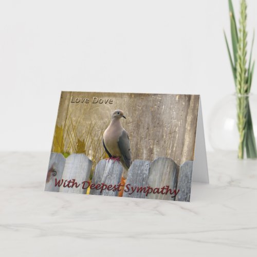 With Deepest Sympathy Dove Card