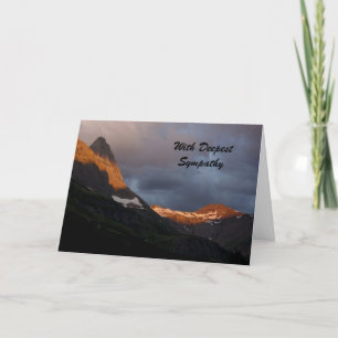 With Deepest Sympathy, Glacier Sunrise, Condolence Card