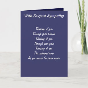 With deepest sympathy greeting cards