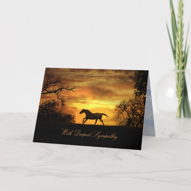With Deepest Sympathy Horse Sympathy Card (Front)