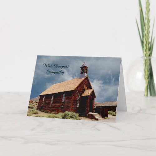 With Deepest Sympathy Old Historic Church Greeting Card