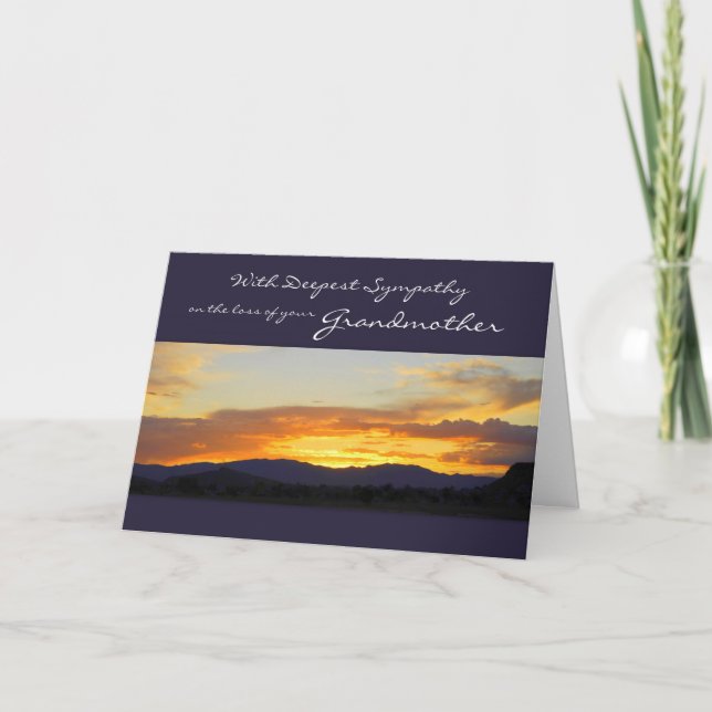 With Deepest Sympathy on the Loss of your Grandmot Card (Front)