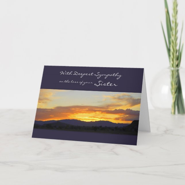 With Deepest Sympathy on the Loss of your Sister Card (Front)