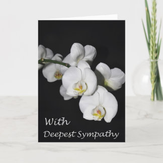 With Deepest Sympathy Orchid Flower Card