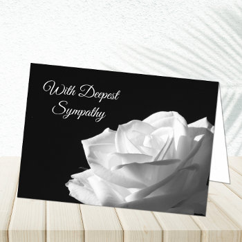 With Deepest Sympathy Rose Card by KathyHenis at Zazzle