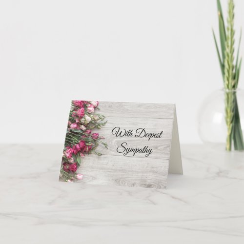 With Deepest Sympathy Roses Card