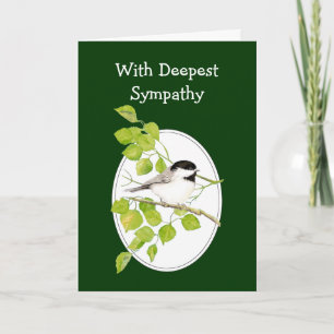 With Deepest Sympathy, Scripture Comfort with Bird Card