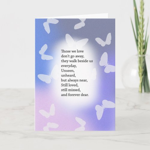 With Deepest Sympathy Sorry for your loss Poetry Card