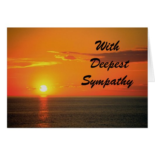 With Deepest Sympathy - Sunset Cards (Front Horizontal)