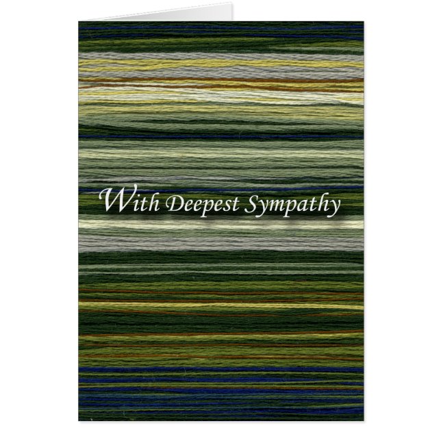 With Deepest Sympathy, Thread Landscape Cards (Front)