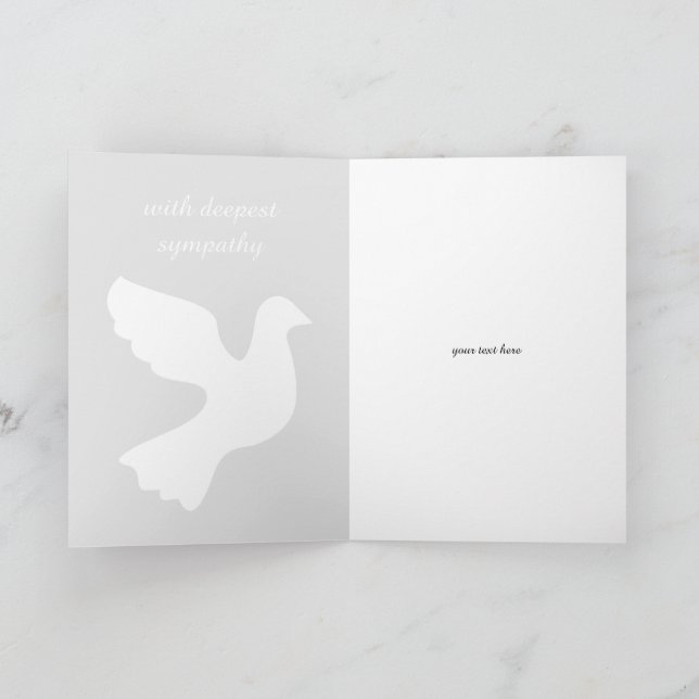 thumbnail image 2 of Handmade 3D Pop Up White Dove Greeting Card - Peace & Sympathy For All Occasions 2 of 6