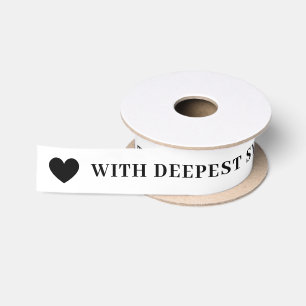 With Deepest Sympathy White Ribbon