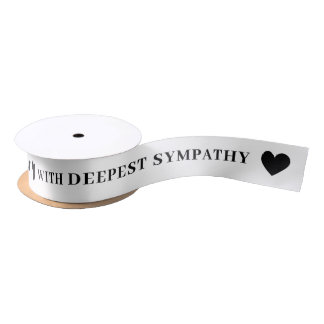With Deepest Sympathy White Ribbon
