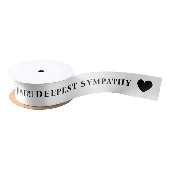 With Deepest Sympathy White Ribbon (Spool)