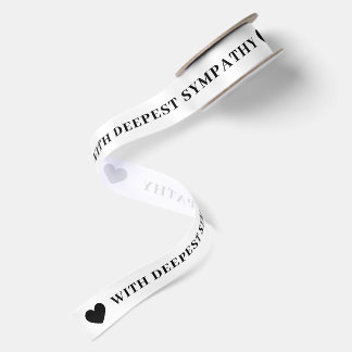 With Deepest Sympathy White Ribbon