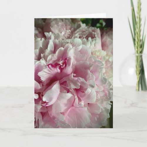 With Deepest Sympathy with White and Pink Peonies  Card