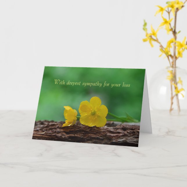With deepest sympathy - Yellow Flower Card (Yellow Flower)