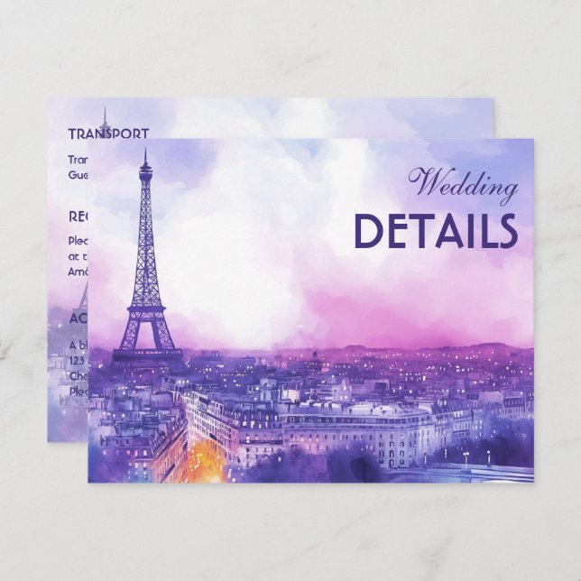 With DETAILS Amour Éternel à la Parisienne Enclosure Card (Front/Back)