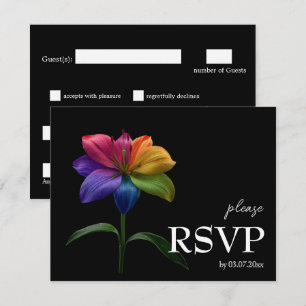 🌈 With Dietary choice RSVP Technicolor Love Card