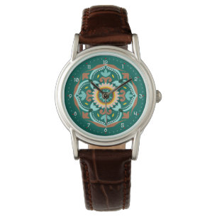 With digits beautiful Teal Mosaic Watch