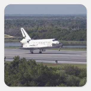 With drag chute unfurled 2 square sticker