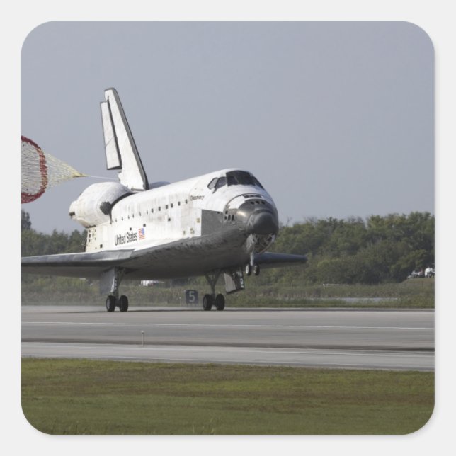 With drag chute unfurled square sticker (Front)