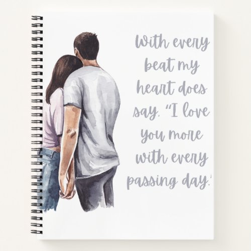 With every beat my heart notebook