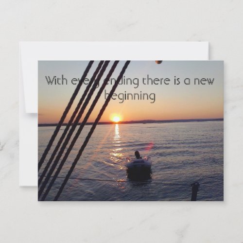 With every ending there is a new beginning postcard